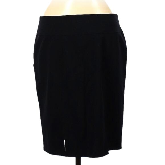 Adrienne Vittadini Studio Skirt Black Double Zip Front Women's 6 Career Office - Picture 2 of 13